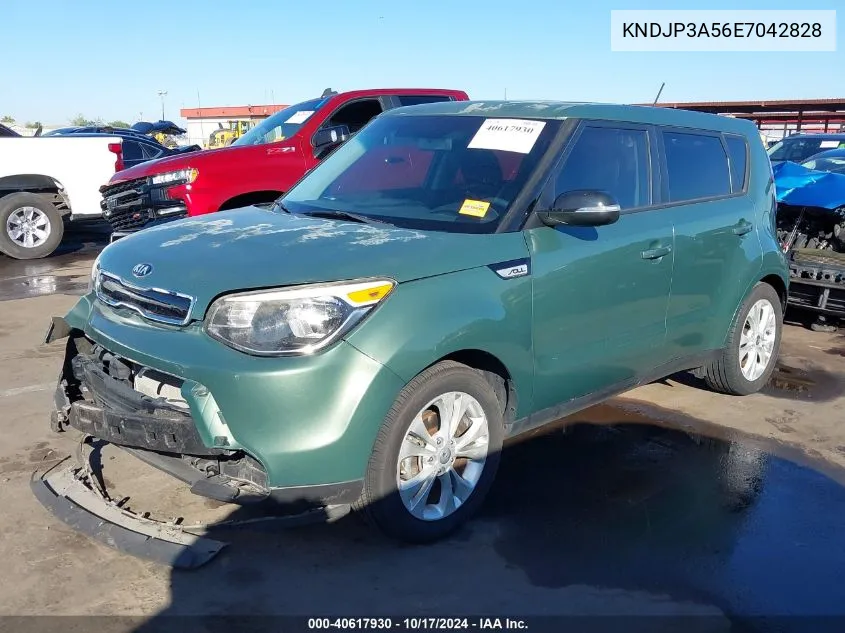 2014 Kia Soul + VIN: KNDJP3A56E7042828 Lot: 40617930