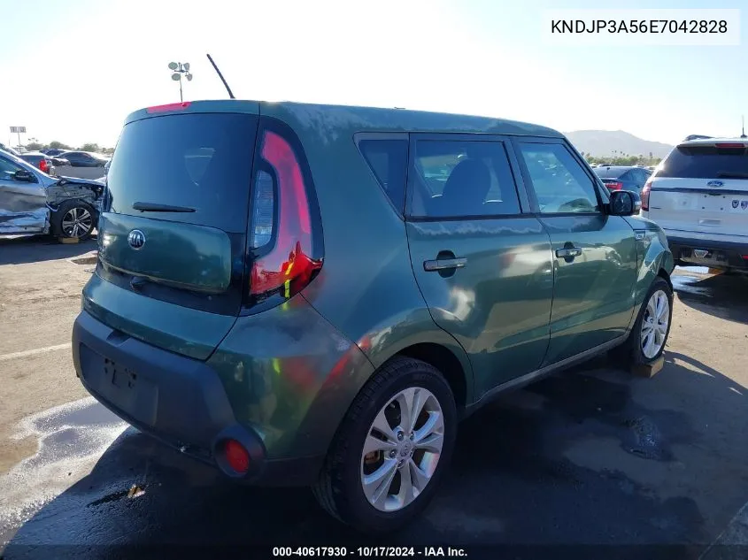 2014 Kia Soul + VIN: KNDJP3A56E7042828 Lot: 40617930