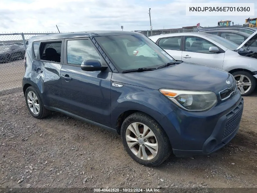 2014 Kia Soul + VIN: KNDJP3A56E7016360 Lot: 40662520