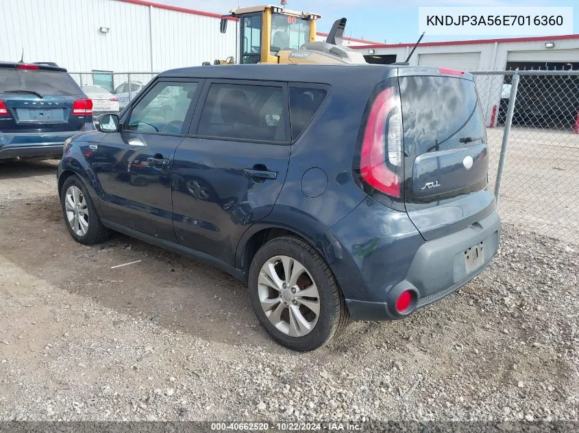 2014 Kia Soul + VIN: KNDJP3A56E7016360 Lot: 40662520