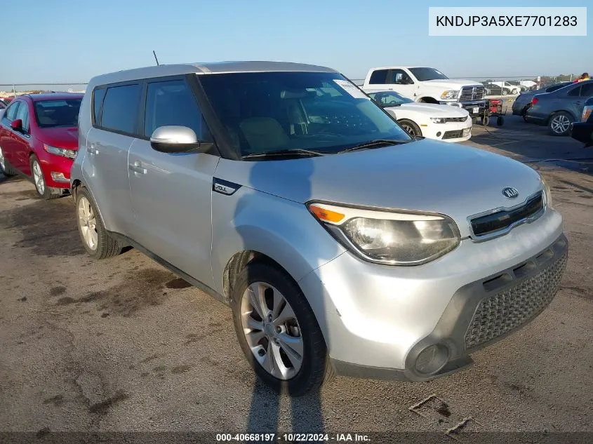 2014 Kia Soul + VIN: KNDJP3A5XE7701283 Lot: 40668197