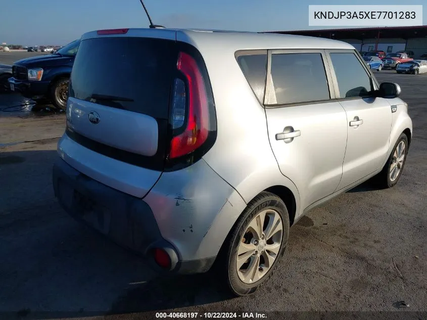 2014 Kia Soul + VIN: KNDJP3A5XE7701283 Lot: 40668197