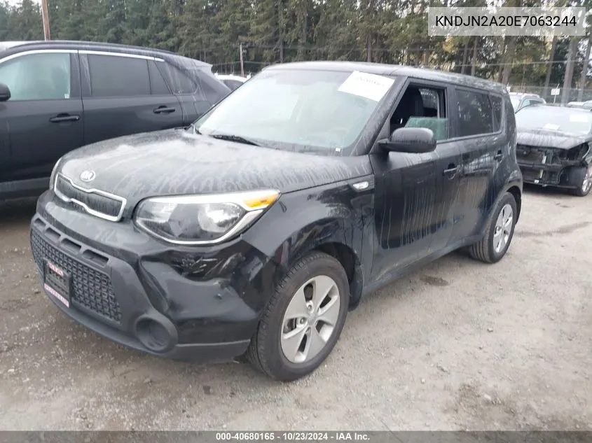 KNDJN2A20E7063244 2014 Kia Soul