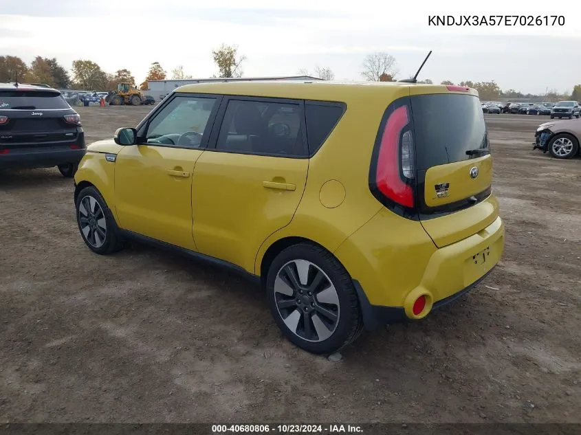 2014 Kia Soul ! VIN: KNDJX3A57E7026170 Lot: 40680806