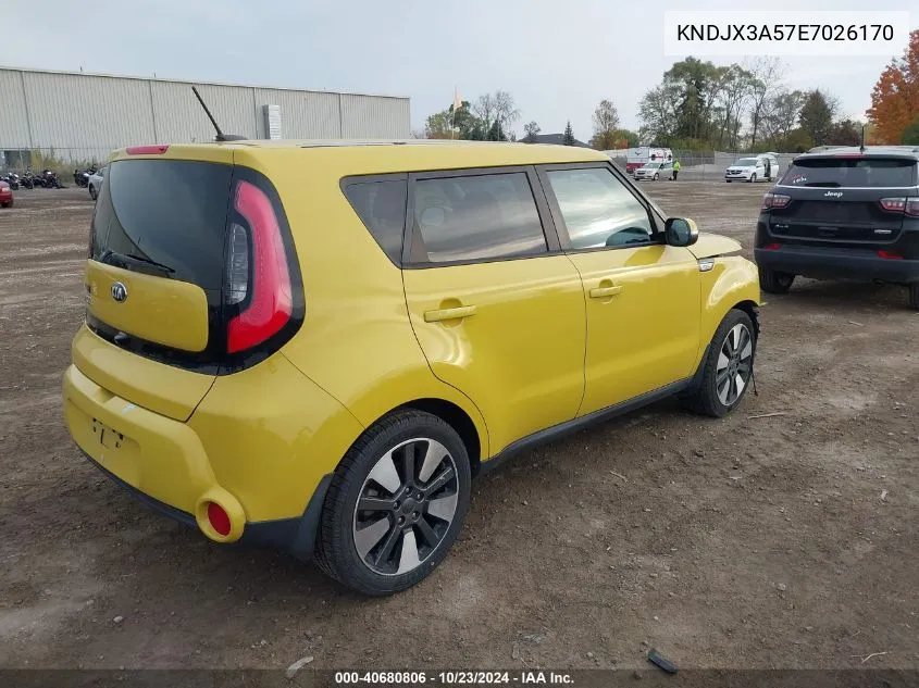 2014 Kia Soul ! VIN: KNDJX3A57E7026170 Lot: 40680806