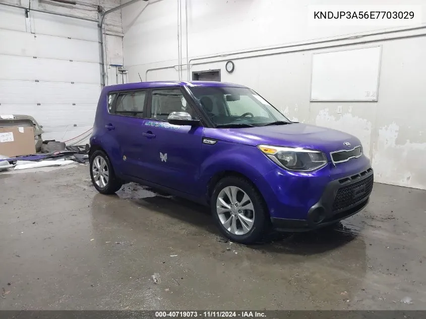 2014 Kia Soul + VIN: KNDJP3A56E7703029 Lot: 40719073