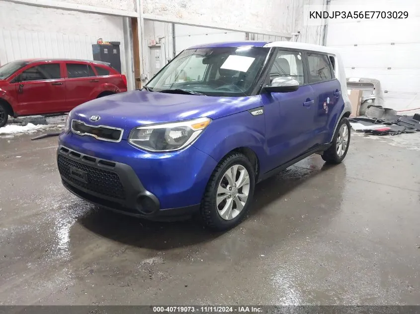 2014 Kia Soul + VIN: KNDJP3A56E7703029 Lot: 40719073