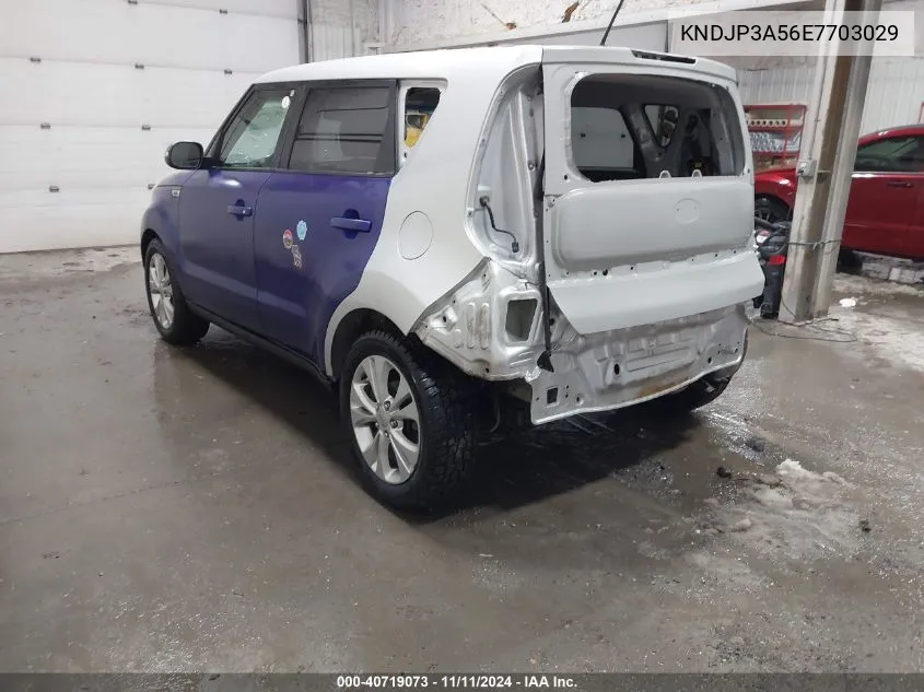 2014 Kia Soul + VIN: KNDJP3A56E7703029 Lot: 40719073