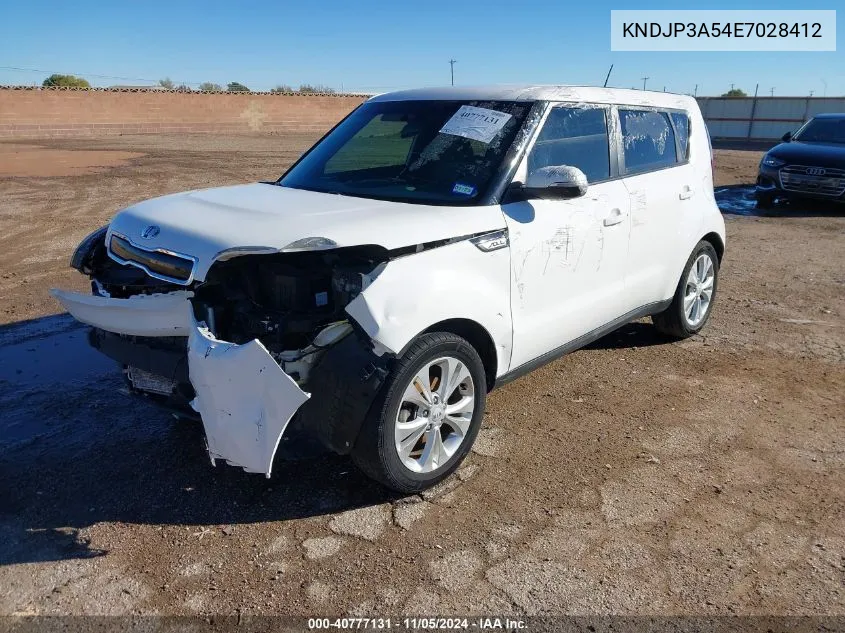 2014 Kia Soul + VIN: KNDJP3A54E7028412 Lot: 40777131