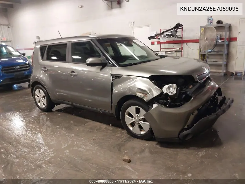 2014 Kia Soul VIN: KNDJN2A26E7059098 Lot: 40808803