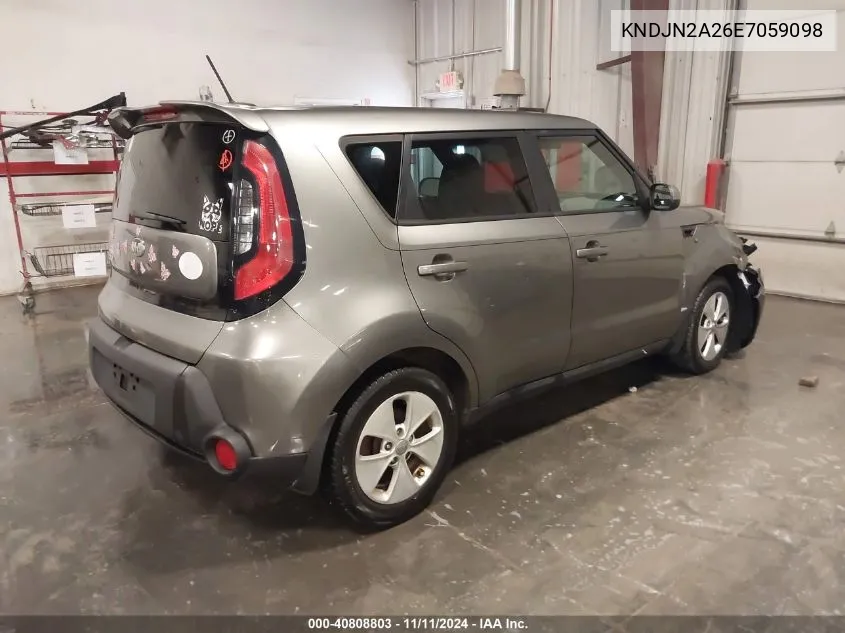 2014 Kia Soul VIN: KNDJN2A26E7059098 Lot: 40808803