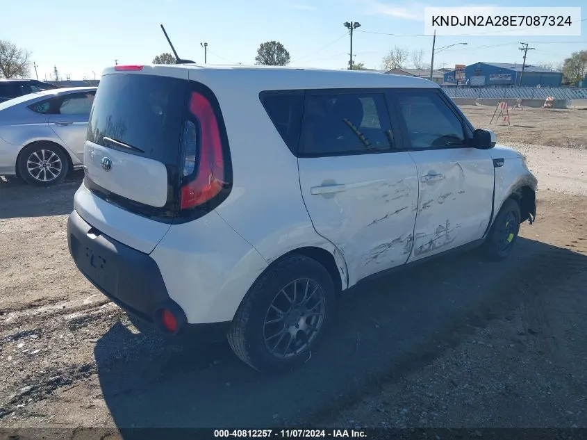 2014 Kia Soul VIN: KNDJN2A28E7087324 Lot: 40812257