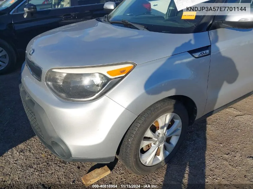 2014 Kia Soul + VIN: KNDJP3A57E7701144 Lot: 40818954