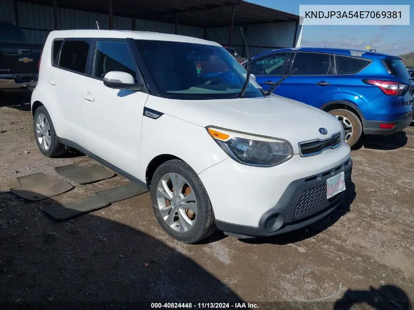 2014 Kia Soul + VIN: KNDJP3A54E7069381 Lot: 40824448