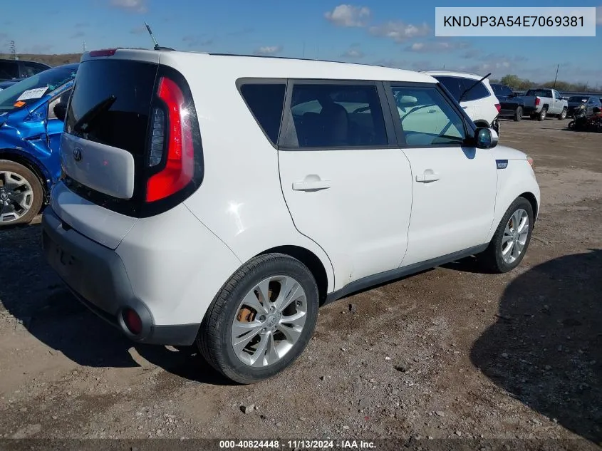 2014 Kia Soul + VIN: KNDJP3A54E7069381 Lot: 40824448