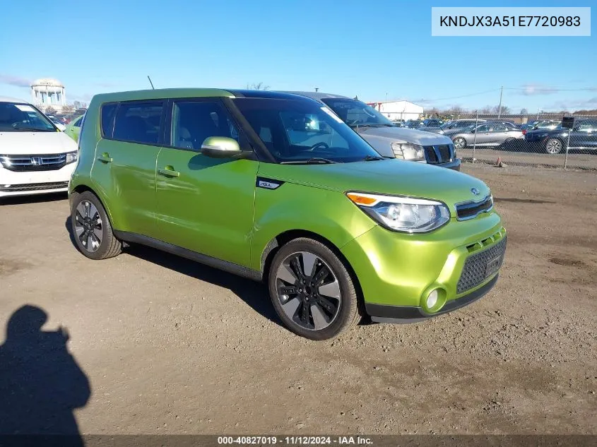 2014 Kia Soul ! VIN: KNDJX3A51E7720983 Lot: 40827019