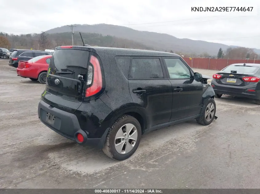 2014 Kia Soul VIN: KNDJN2A29E7744647 Lot: 40830017