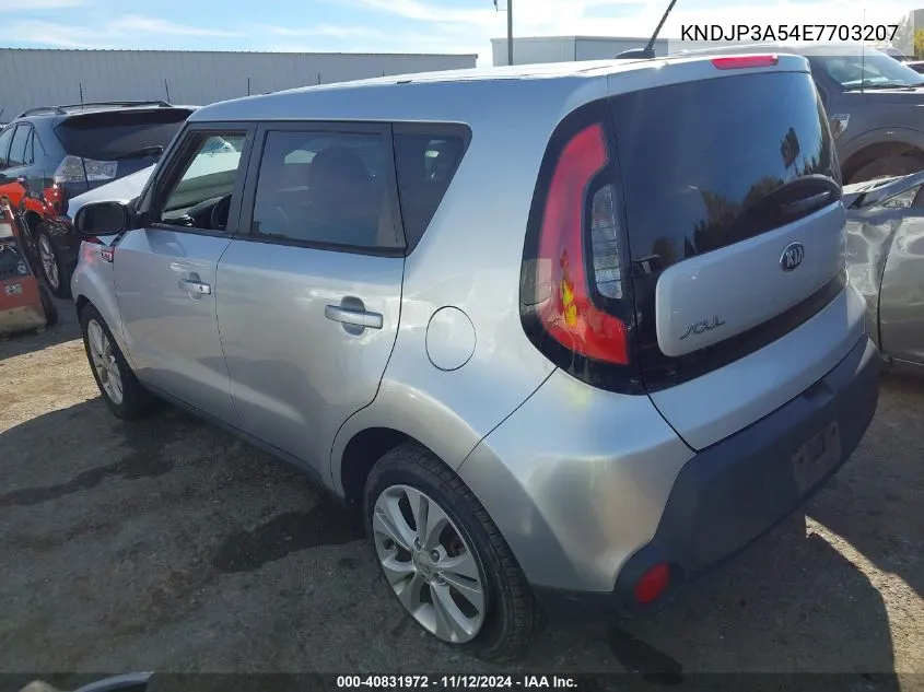 2014 Kia Soul + VIN: KNDJP3A54E7703207 Lot: 40831972