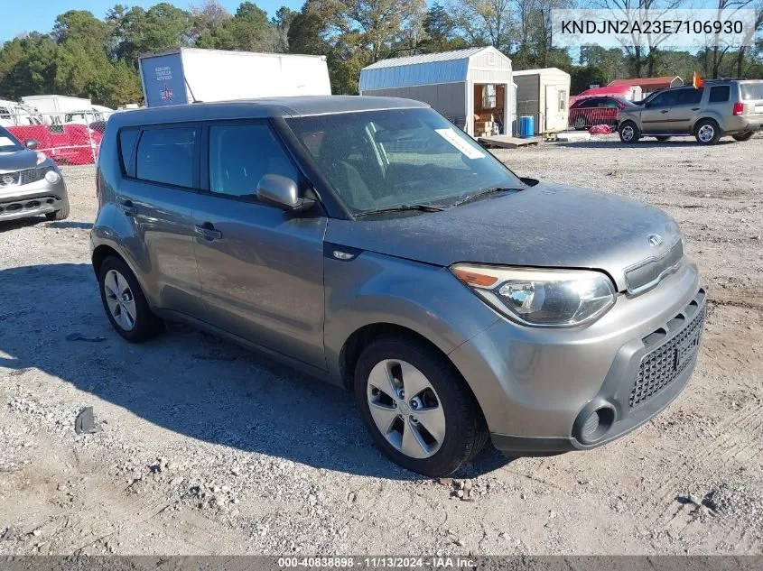 2014 Kia Soul VIN: KNDJN2A23E7106930 Lot: 40838898