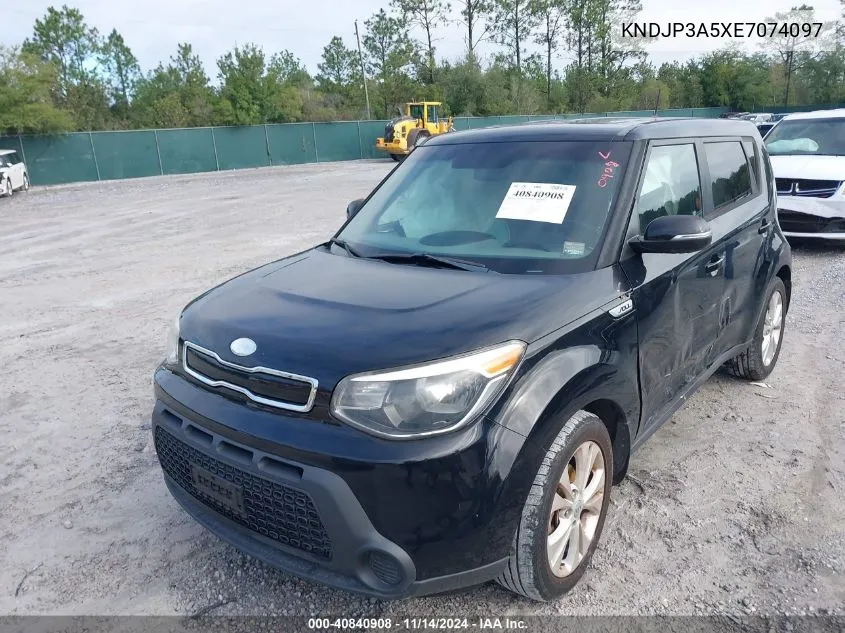 2014 Kia Soul + VIN: KNDJP3A5XE7074097 Lot: 40840908