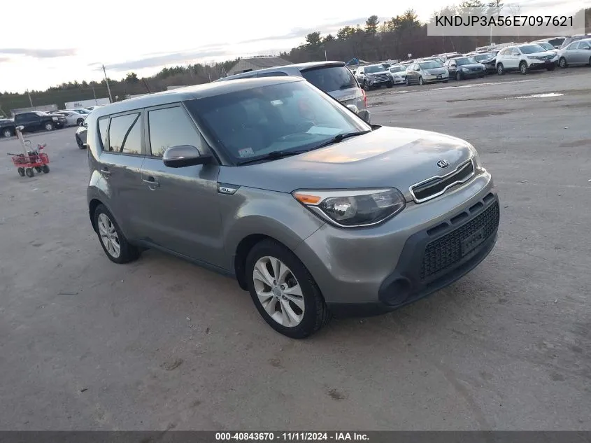 2014 Kia Soul + VIN: KNDJP3A56E7097621 Lot: 40843670