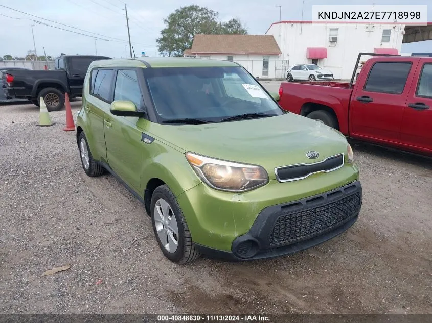 2014 Kia Soul VIN: KNDJN2A27E7718998 Lot: 40848630