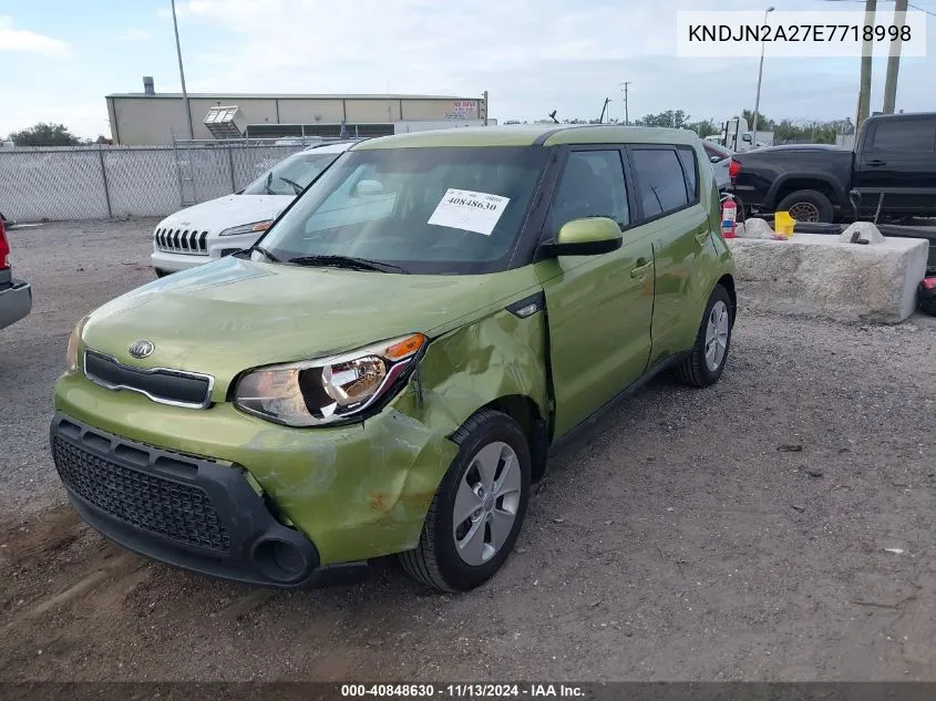 2014 Kia Soul VIN: KNDJN2A27E7718998 Lot: 40848630