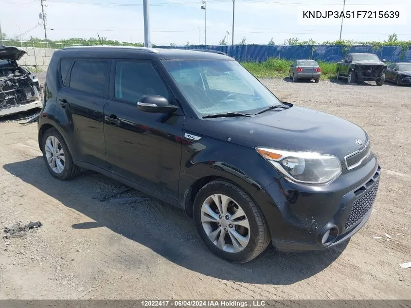 2015 Kia Soul VIN: KNDJP3A51F7215639 Lot: 12022417