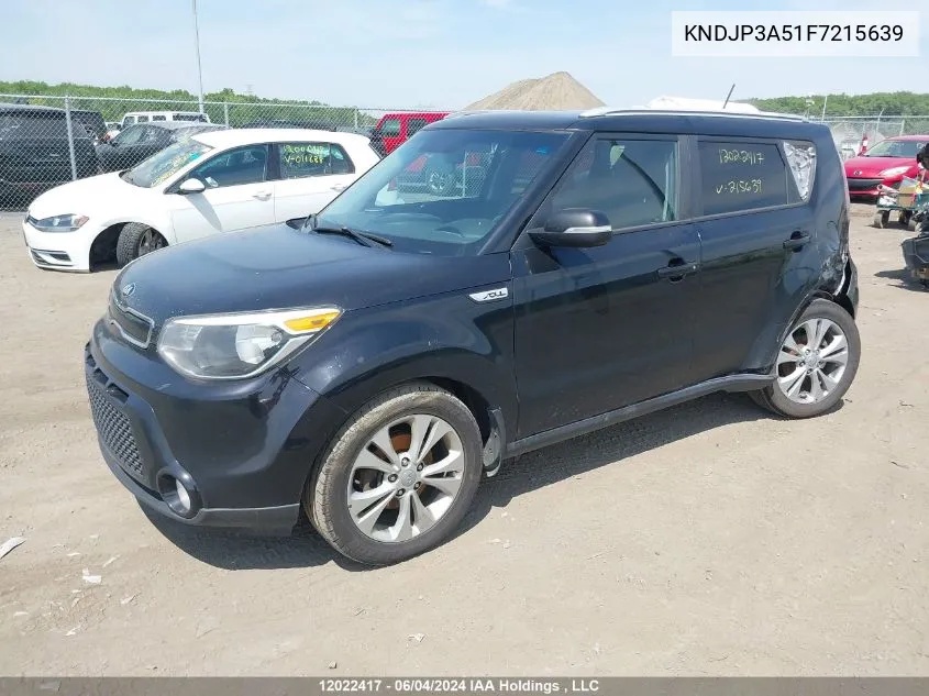 2015 Kia Soul VIN: KNDJP3A51F7215639 Lot: 12022417