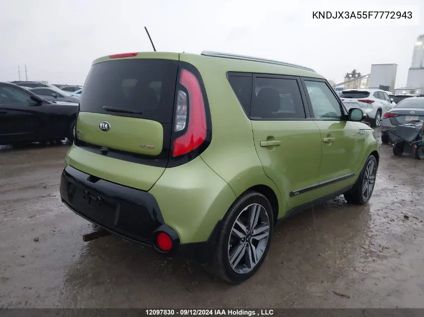 2015 Kia Soul VIN: KNDJX3A55F7772943 Lot: 12097830