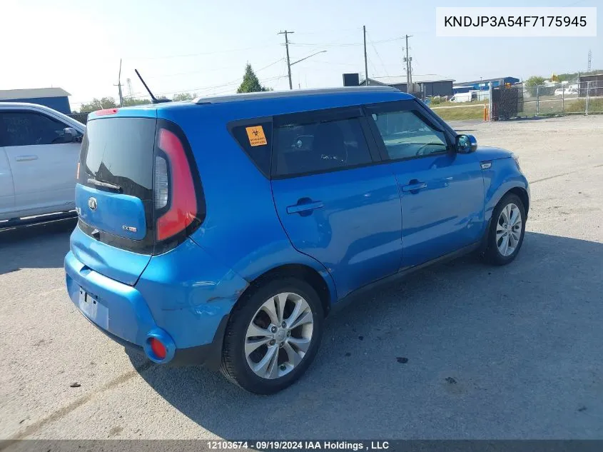 2015 Kia Soul VIN: KNDJP3A54F7175945 Lot: 12103674