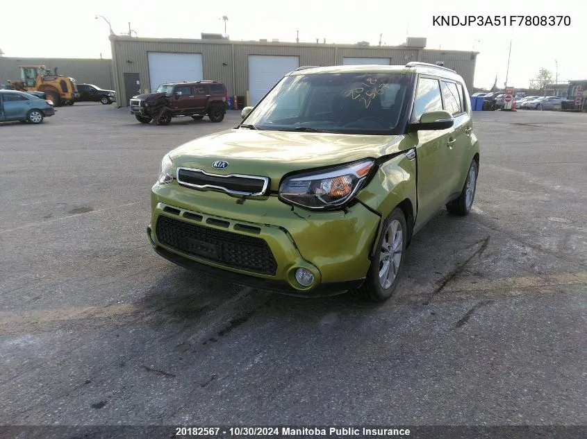 2015 Kia Soul Ex VIN: KNDJP3A51F7808370 Lot: 20182567