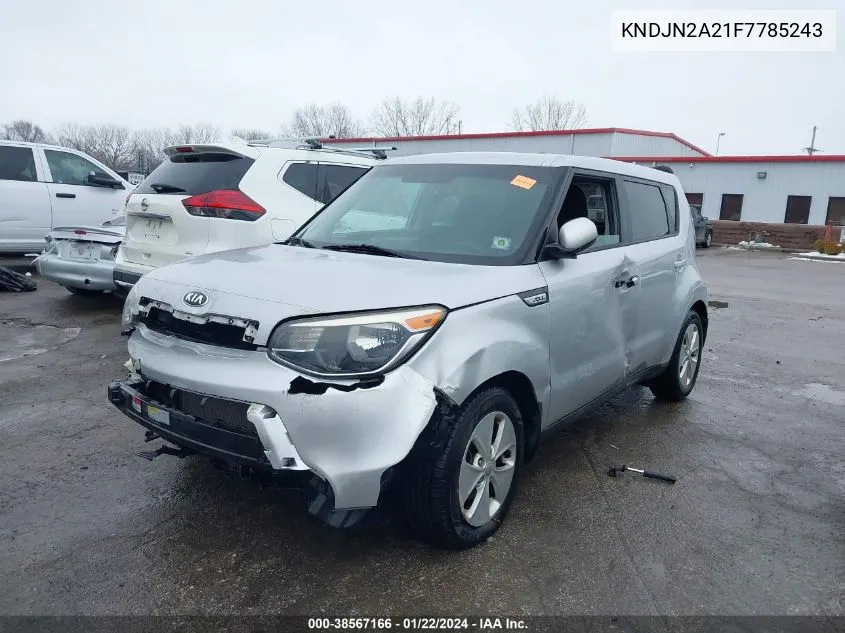 2015 Kia Soul VIN: KNDJN2A21F7785243 Lot: 38567166