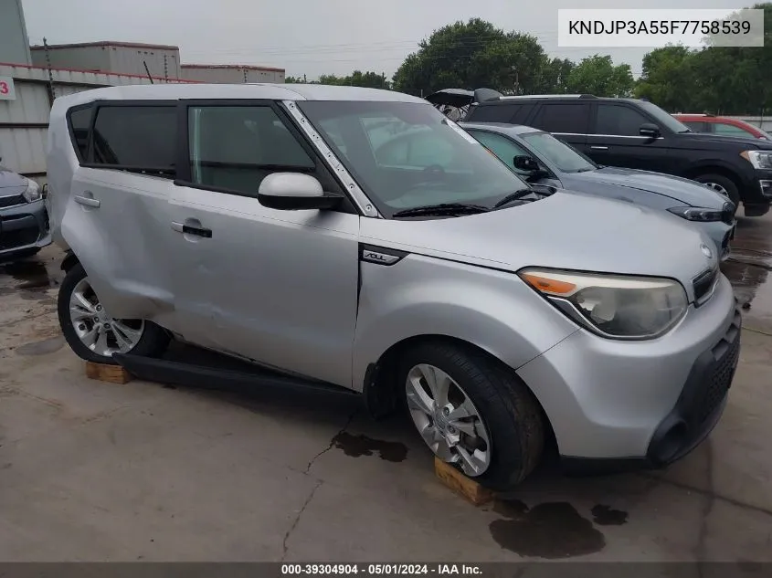 2015 Kia Soul + VIN: KNDJP3A55F7758539 Lot: 39304904