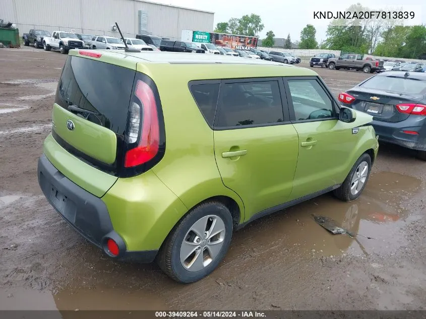 2015 Kia Soul VIN: KNDJN2A20F7813839 Lot: 39409264