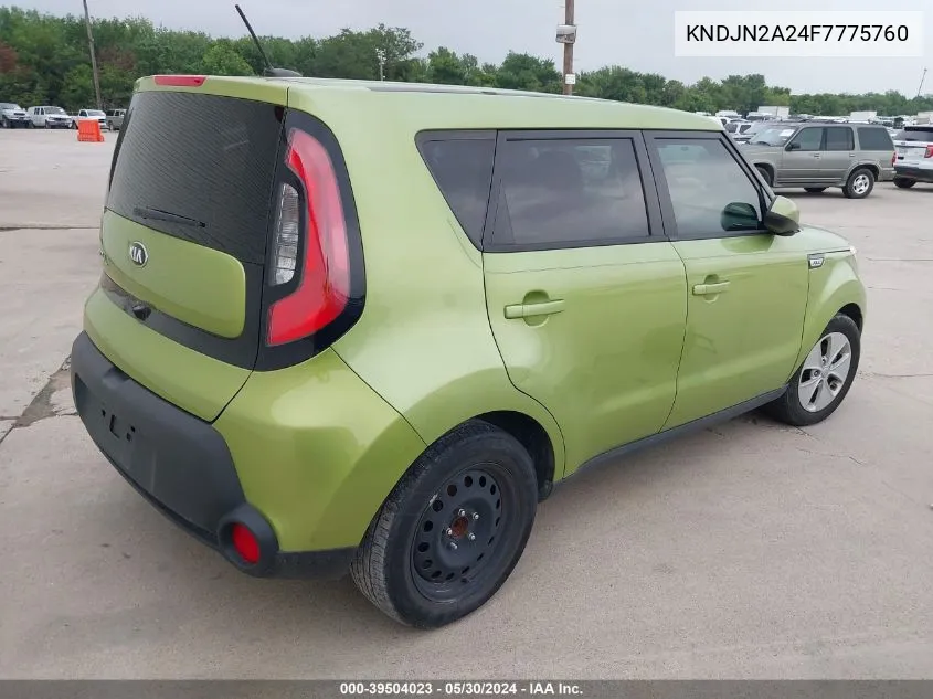 KNDJN2A24F7775760 2015 Kia Soul