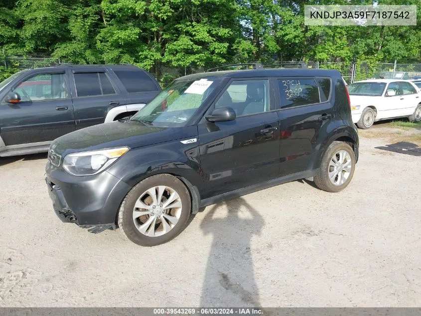 2015 Kia Soul + VIN: KNDJP3A59F7187542 Lot: 39543269