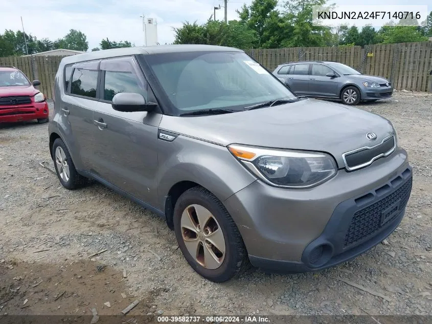 2015 Kia Soul VIN: KNDJN2A24F7140716 Lot: 39582737