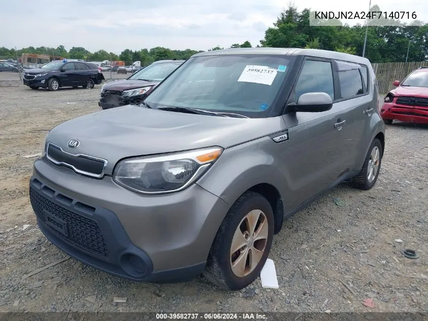 2015 Kia Soul VIN: KNDJN2A24F7140716 Lot: 39582737