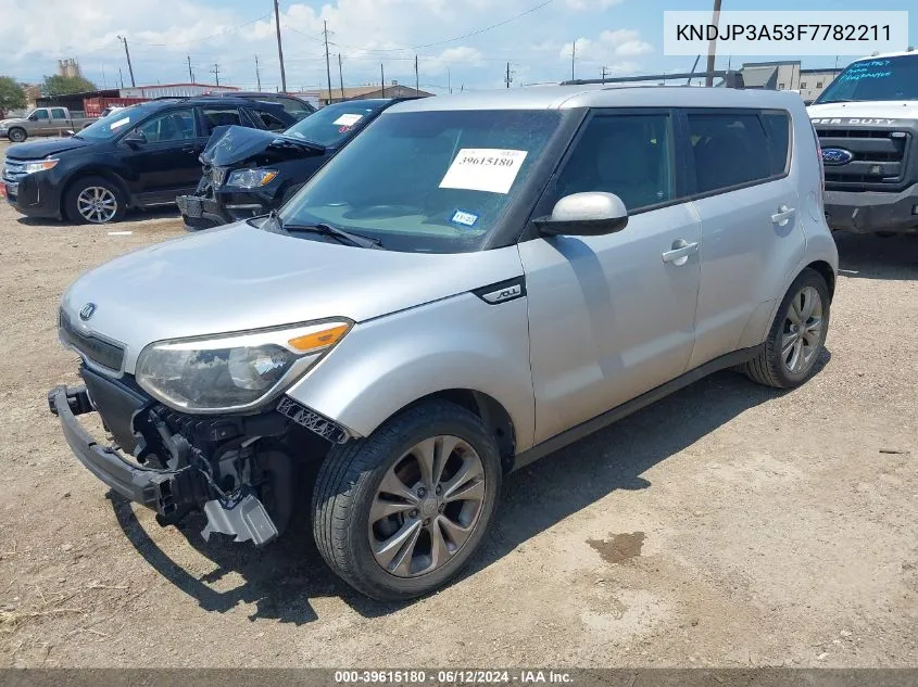 2015 Kia Soul + VIN: KNDJP3A53F7782211 Lot: 39615180