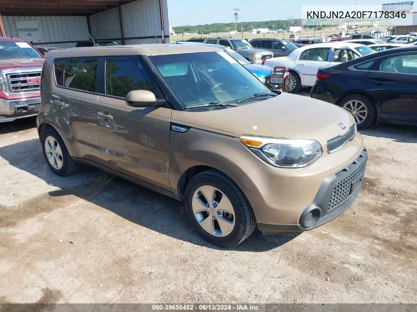 2015 Kia Soul VIN: KNDJN2A20F7178346 Lot: 39650452