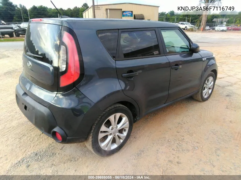 2015 Kia Soul + VIN: KNDJP3A56F7116749 Lot: 39688055