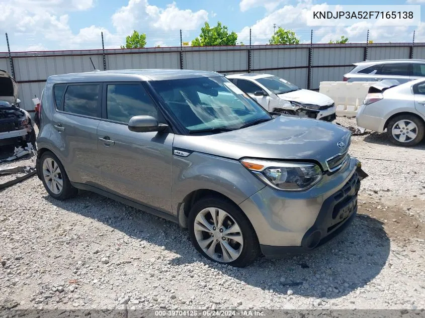 2015 Kia Soul + VIN: KNDJP3A52F7165138 Lot: 39704125