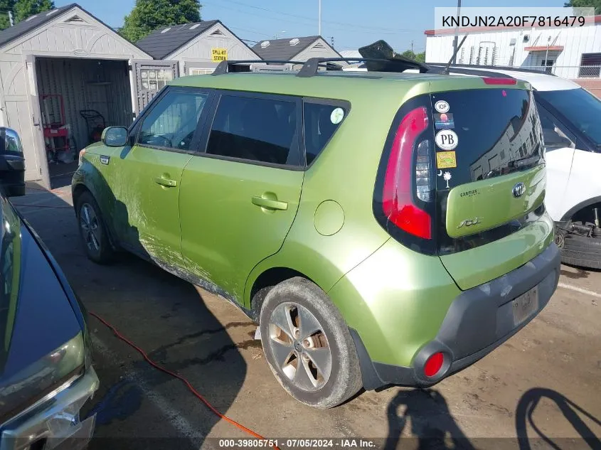 2015 Kia Soul VIN: KNDJN2A20F7816479 Lot: 39805751