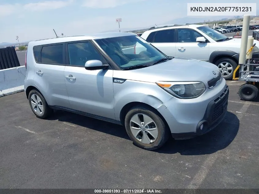 KNDJN2A20F7751231 2015 Kia Soul