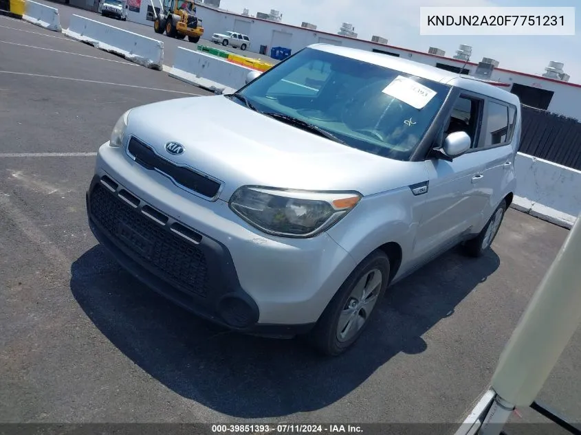 KNDJN2A20F7751231 2015 Kia Soul