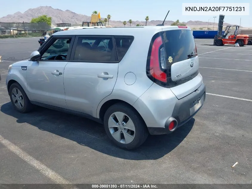 KNDJN2A20F7751231 2015 Kia Soul