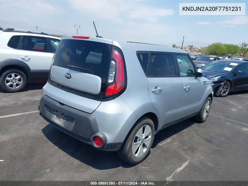 2015 Kia Soul VIN: KNDJN2A20F7751231 Lot: 39851393