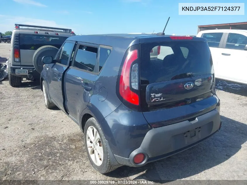 2015 Kia Soul + VIN: KNDJP3A52F7124377 Lot: 39929769