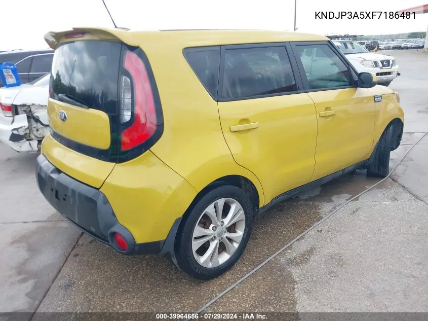 2015 Kia Soul + VIN: KNDJP3A5XF7186481 Lot: 39964656